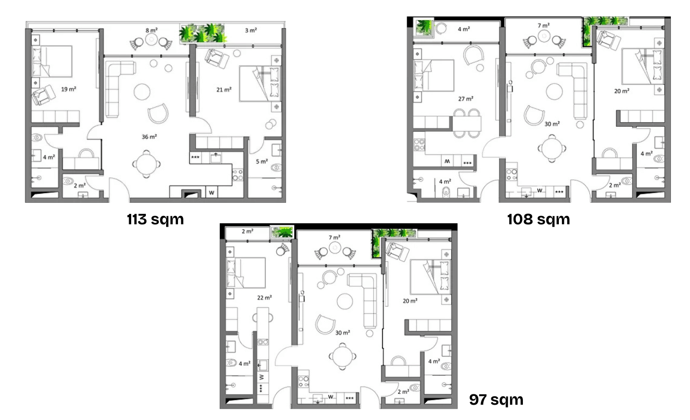 Two Bedroom floor plan